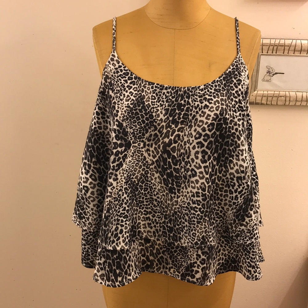 💥TART💥 leopard animal 🦓 print tiered poly tank